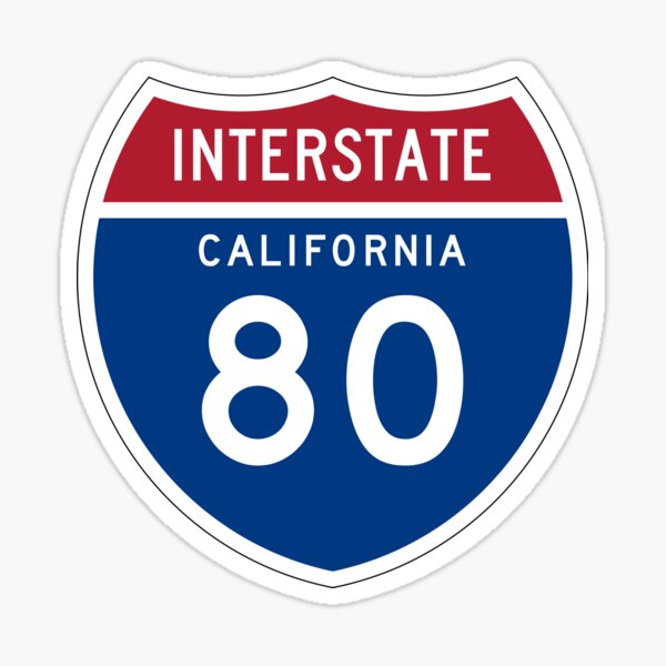 Vista previa del artículo con la obra «US Interstate I-80 (CA) | James Lick Fwy | Bay Bridge | United States Interstate Highway Shield Sign», diseñado y vendido por Transit Traveller.