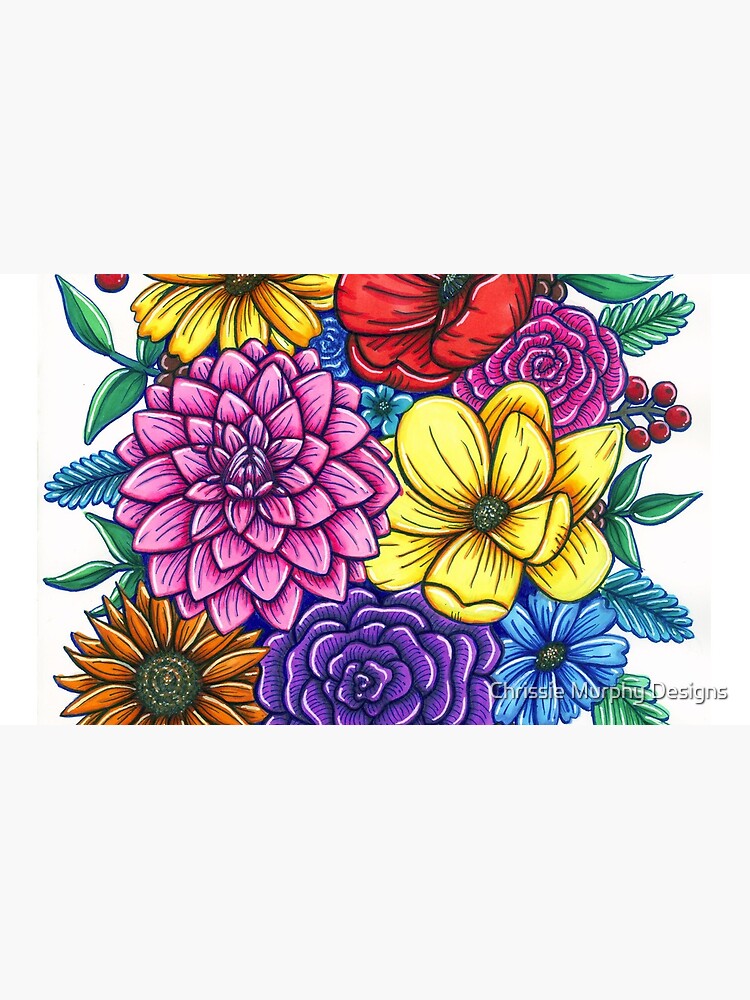 Thumbnail 6 of 6, Coffee Mug, Mixed Floral Illustration designed and sold by Chrissie Murphy Designs.
