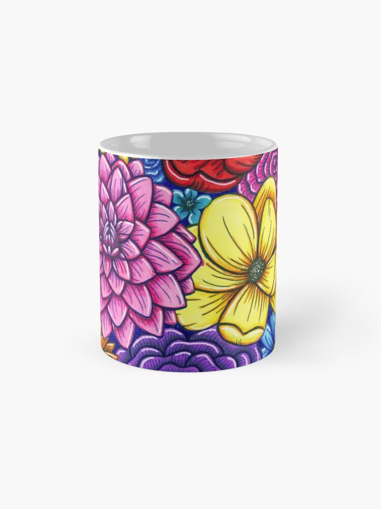 Thumbnail 4 of 6, Coffee Mug, Mixed Floral Illustration designed and sold by Chrissie Murphy Designs.