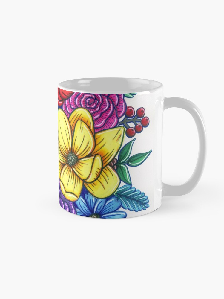 Thumbnail 5 of 6, Coffee Mug, Mixed Floral Illustration designed and sold by Chrissie Murphy Designs.