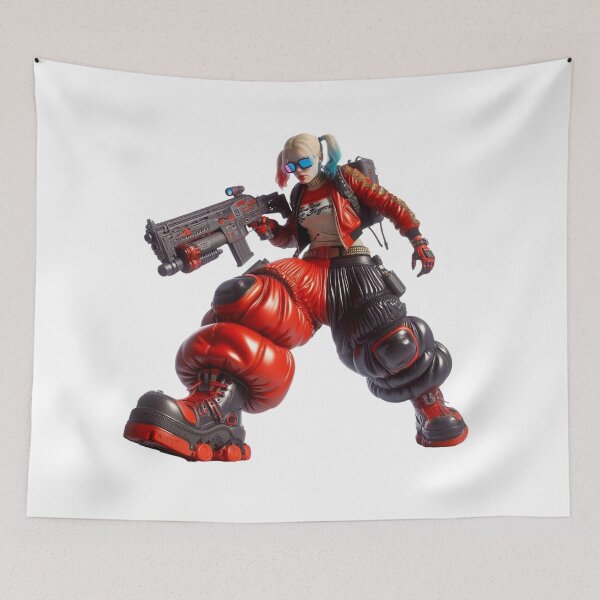 Item preview, Futuristic Girl with a Weapon - Gamer's Dream Design designed and sold by Hungry-Murphy.