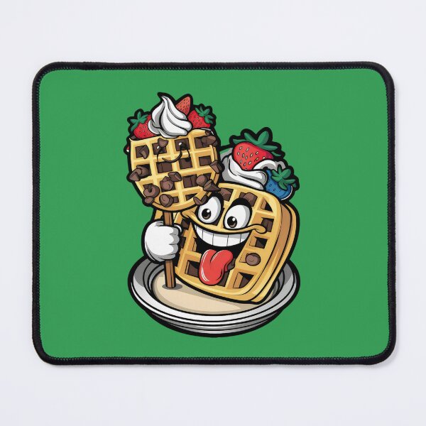 Item preview, Cheerful waffle with fruit and whipped cream. designed and sold by MyHappyArtShop.