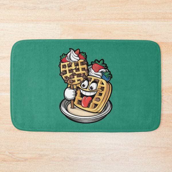 Item preview, Cheerful waffle with fruit and whipped cream. designed and sold by MyHappyArtShop.