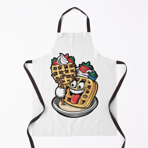 Item preview, Cheerful waffle with fruit and whipped cream. designed and sold by MyHappyArtShop.