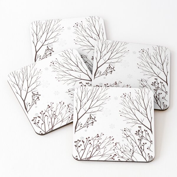 Item preview, Bare Winter Branches with Snowflakes | Minimalist Winter Vector Art designed and sold by gk-creations.
