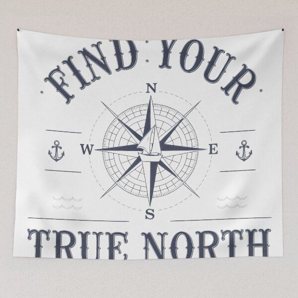 Item preview, Find Your True North Compass Nautical Design designed and sold by Pastel-Pulse.