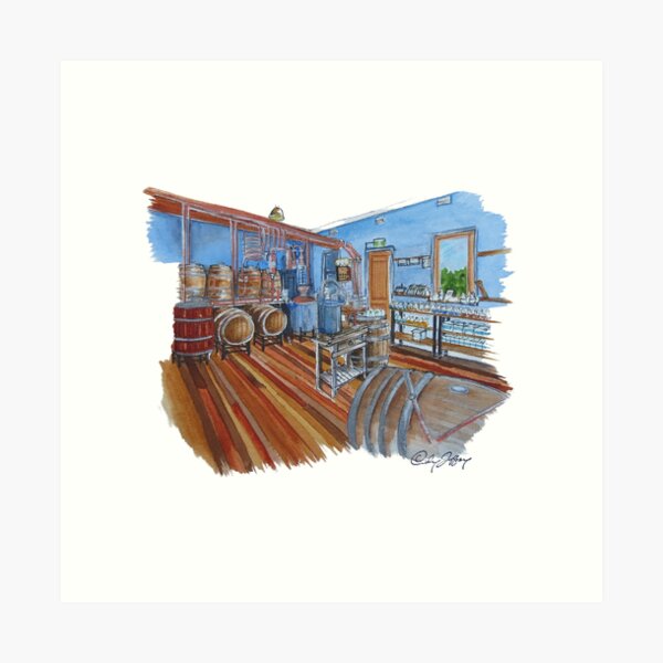 Item preview, Tydvill Hotel Broken Hill Gin Distillery designed and sold by CindyJeffrey Art.