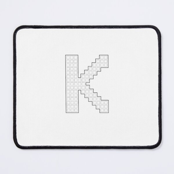 Item preview, Uppercase K -  White Pixel Block Character designed and sold by PixelGlyphs.