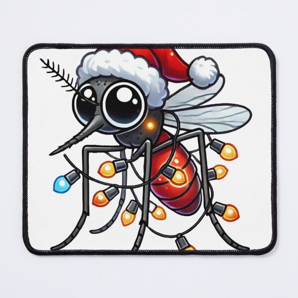 Item preview, Festive Christmas Mosquito with Santa Hat and Lights designed and sold by AIARTIST1.