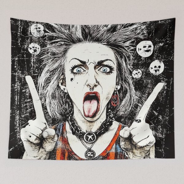 Item preview, Punk Girl Female, Punk Rocker design designed and sold by Shoot-The-Moon.