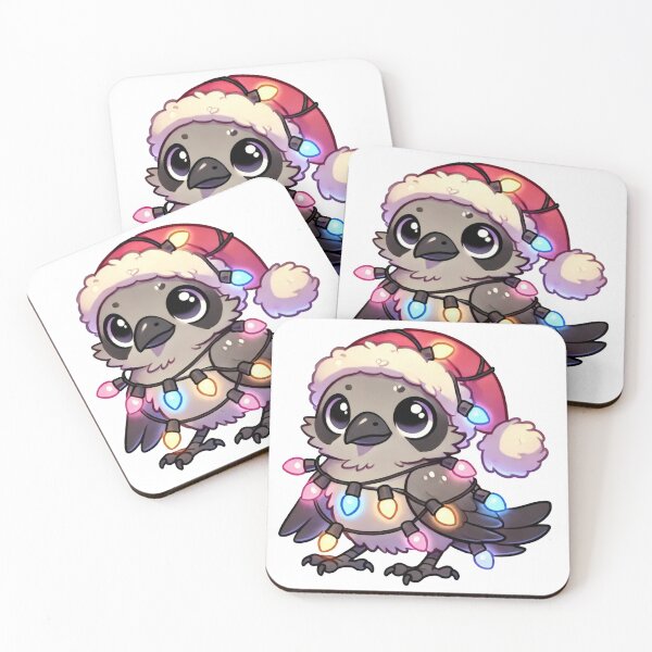 Item preview, Cute Sparrow with Christmas Lights and Santa Hat designed and sold by lubushop1.