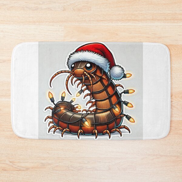 Item preview, Festive Centipede in Santa Hat with Glowing Christmas Lights designed and sold by AIARTIST1.