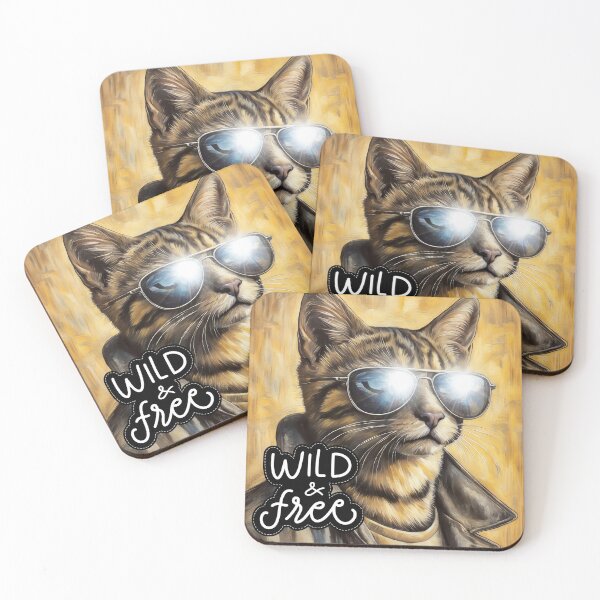 Item preview, Wild & Free Cool Cat with Aviators designed and sold by gleefulme.
