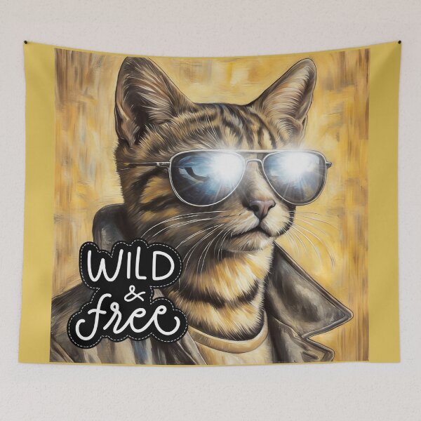 Item preview, Wild & Free Cool Cat with Aviators designed and sold by gleefulme.
