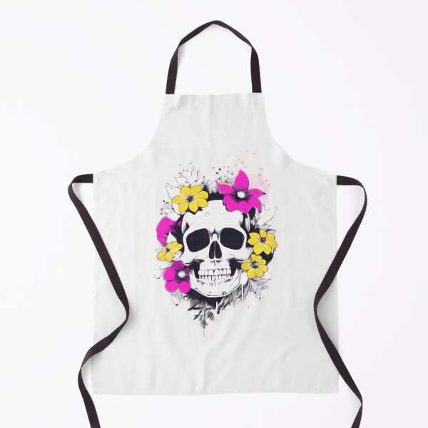Item preview, Skull with neon flowers designed and sold by Spectrum-DI.
