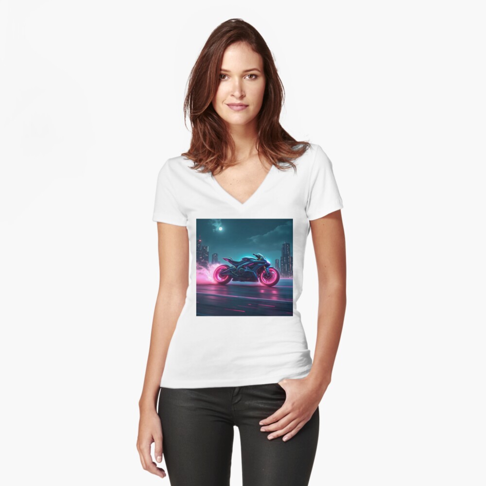Item preview, Fitted V-Neck T-Shirt designed and sold by starchim01.