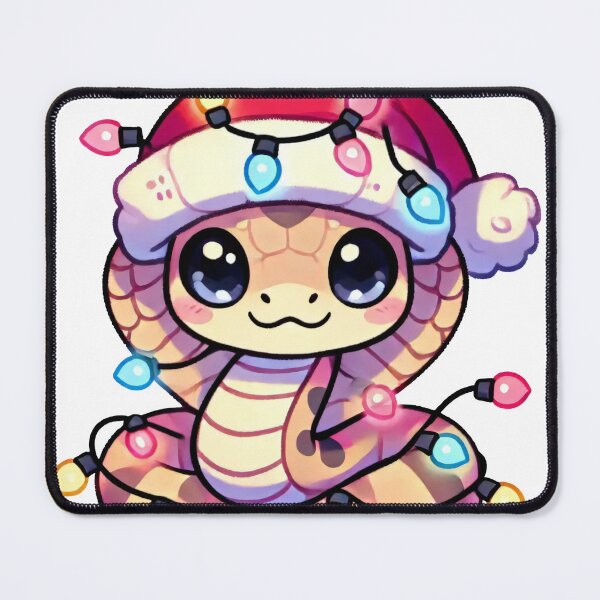 Item preview, Christmas Snake with Santa Hat and Holiday Lights designed and sold by lubushop1.