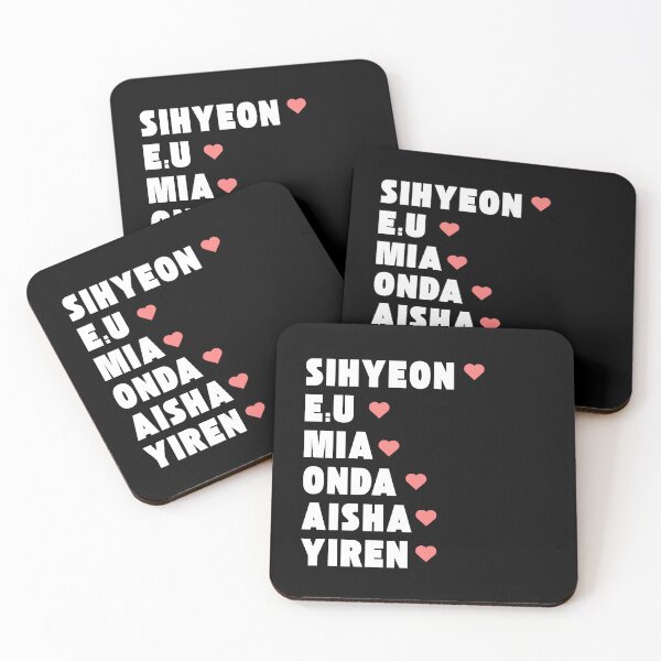 Item preview, EVERGLOW with Member Names Kpop Group Design BLACK designed and sold by AJUNICE STUDIO.