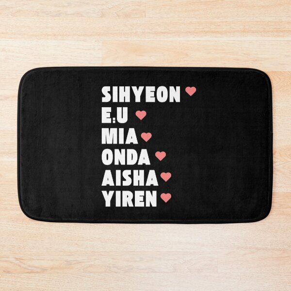 Item preview, EVERGLOW with Member Names Kpop Group Design BLACK designed and sold by AJUNICE STUDIO.