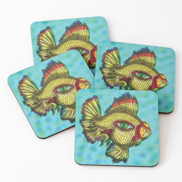 Item preview, Gold fisch-green eye 3 designed and sold by StudioViArt.