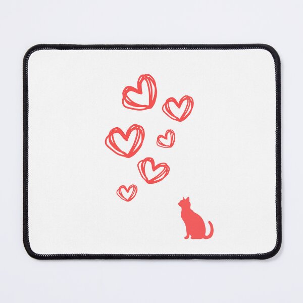 Item preview, Pink Cat Admiring Hearts designed and sold by TolgaSal.