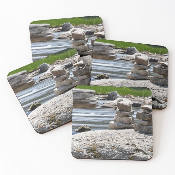 Item preview, Inukshuks on a Boulder at Sauble Falls, Ontario designed and sold by jrtwynam.