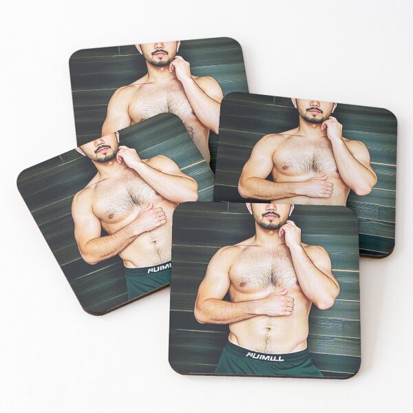 Artikelvorschau, Hemdloser KI-männlicher Model-Beefcake-Hunk 1104 entworfen und verkauft von korokstudios.