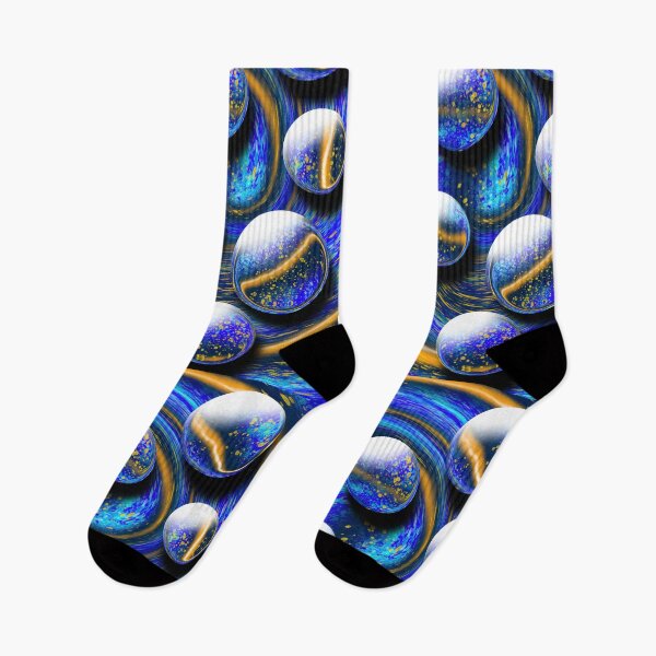 Item preview, Whirling worlds in Blue and Gold designed and sold by JenConArt.