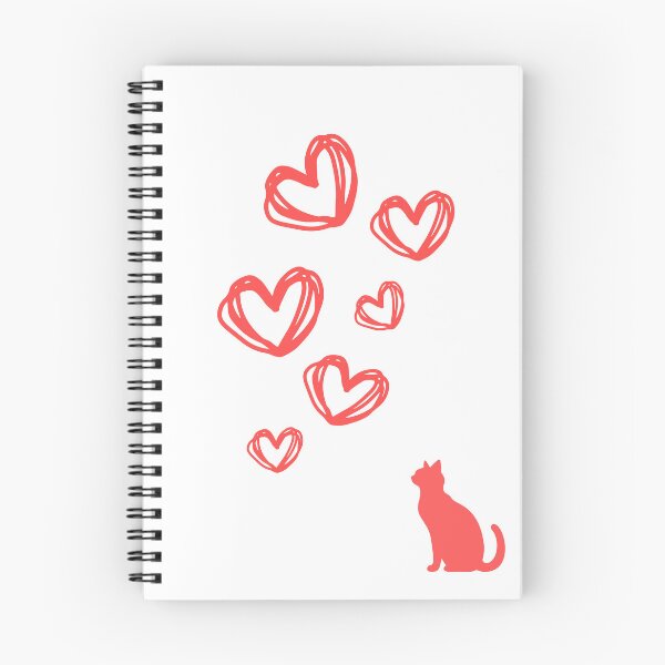 Item preview, Pink Cat Admiring Hearts designed and sold by TolgaSal.