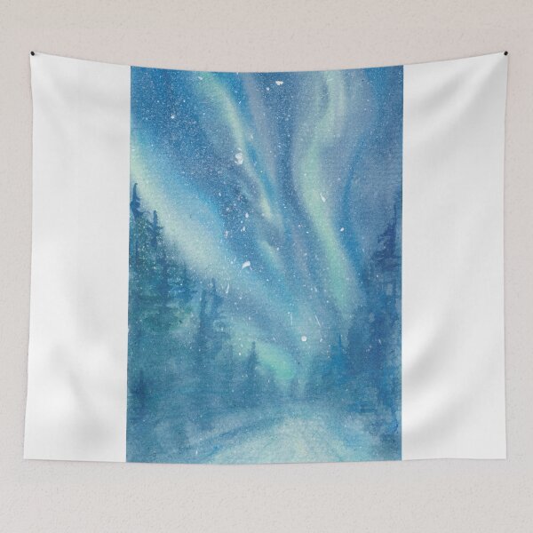 Item preview, Romantic Perseid Shower in the Winter Forest at Night designed and sold by artshop77.
