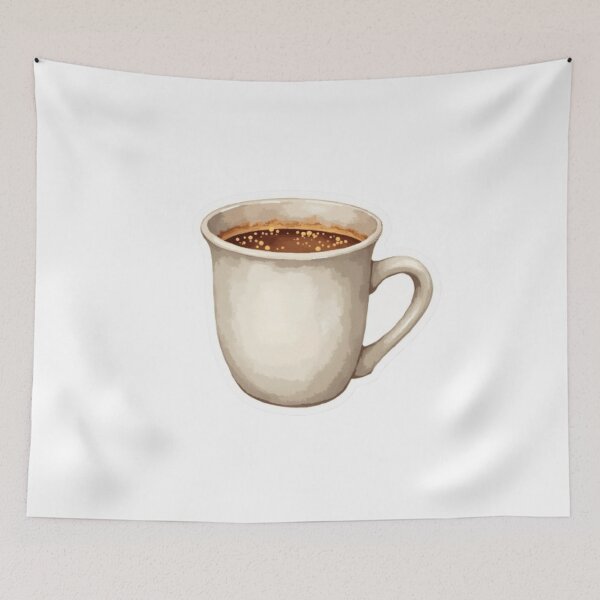 Item preview, Taza de café con acuarela designed and sold by ArtQueen777.