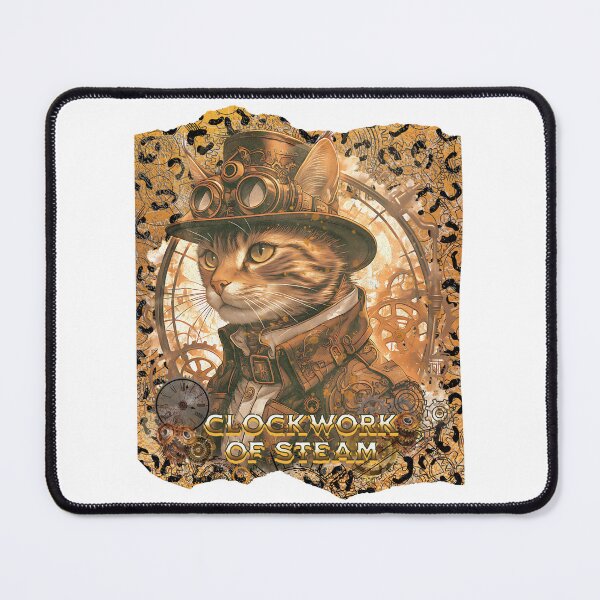 Item preview, Steampunk Cat, "Clockwork of Steam" designed and sold by MudcreekDesign.