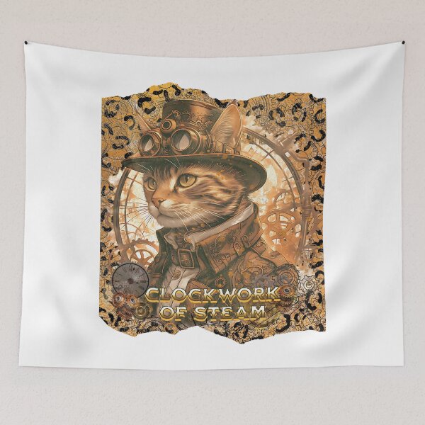 Item preview, Steampunk Cat, "Clockwork of Steam" designed and sold by MudcreekDesign.
