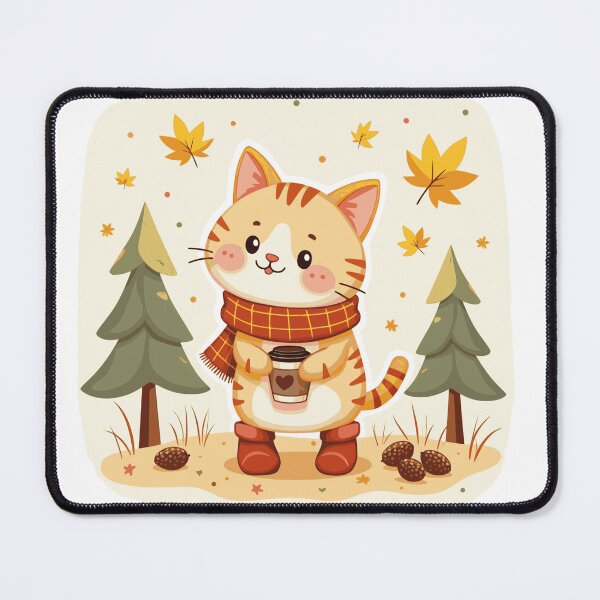 Item preview, autumn vibes cat designed and sold by KaiLabsArt.