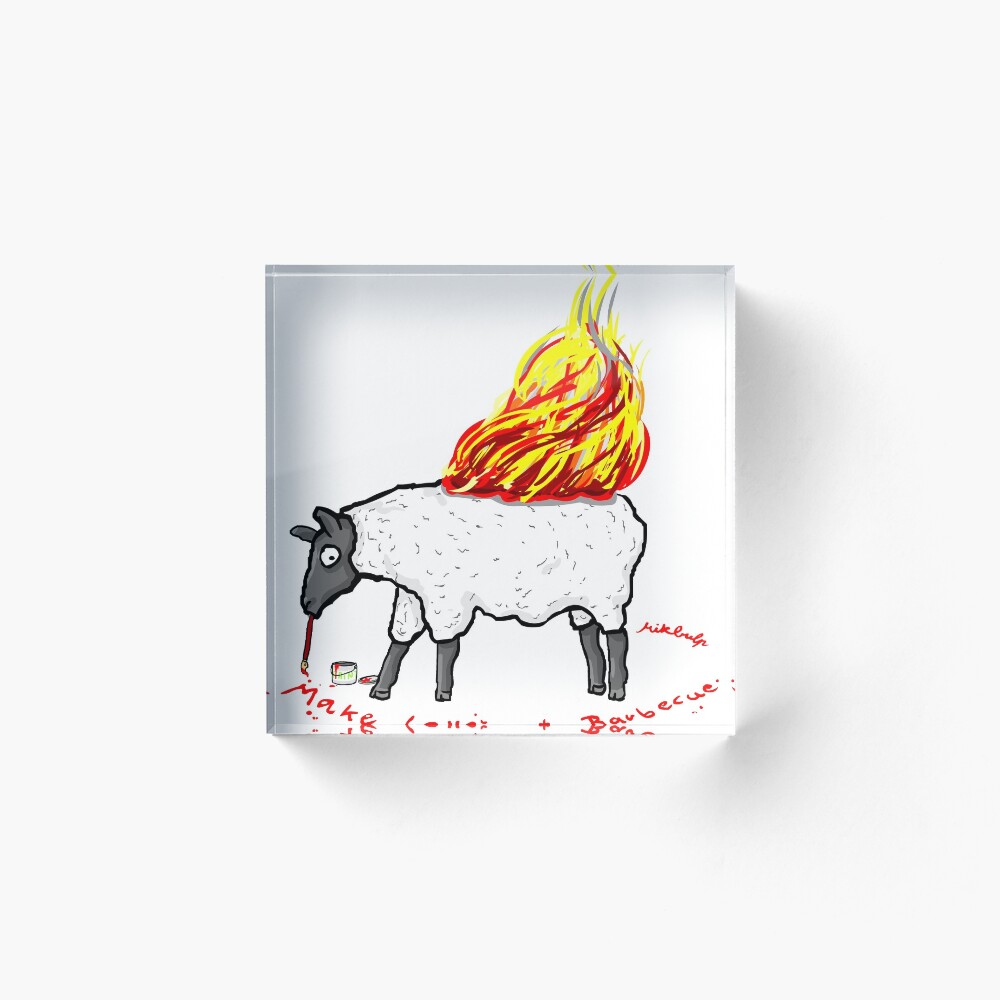 make love not bbq Acrylic Block