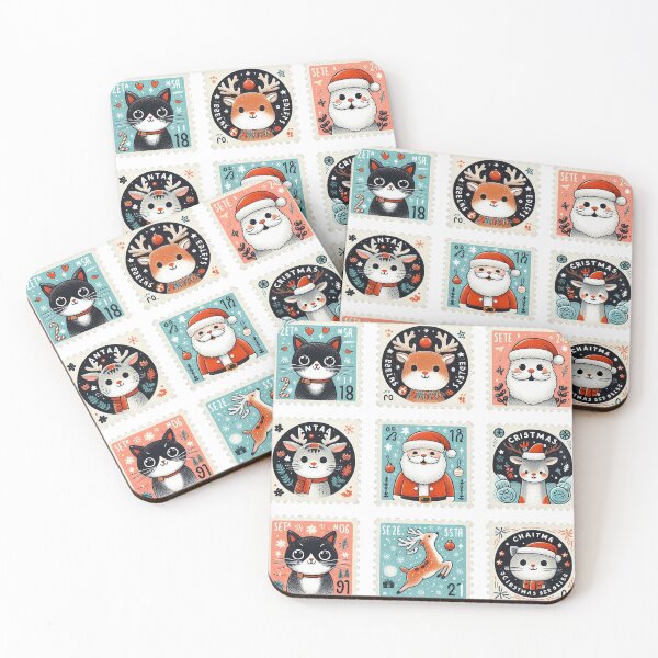 Item preview, Christmas stamps sticker set designed and sold by lliiaa1111.