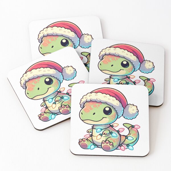 Item preview, Festive Gecko in Santa Hat with Christmas Lights designed and sold by lubushop1.