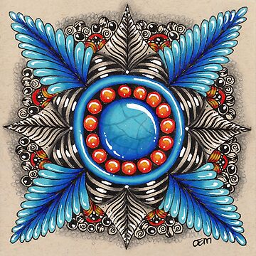 Artwork thumbnail, Abstract Tangled Sapphire Gem by ChrissieMurphyD