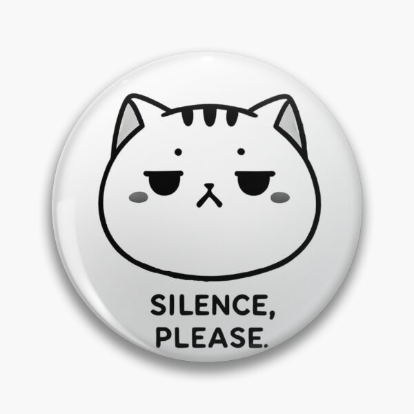 Item preview, Silence please cat designed and sold by KockyNaTriku.