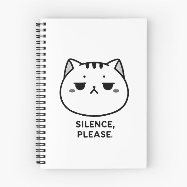 Item preview, Silence please cat designed and sold by KockyNaTriku.