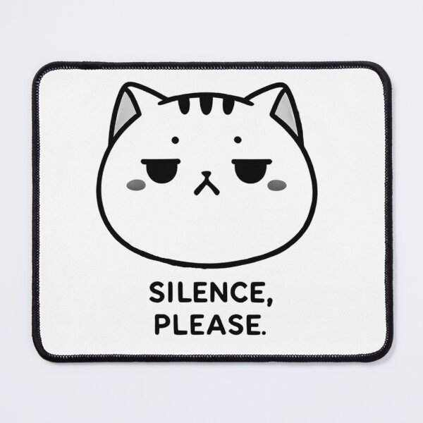 Item preview, Silence please cat designed and sold by KockyNaTriku.