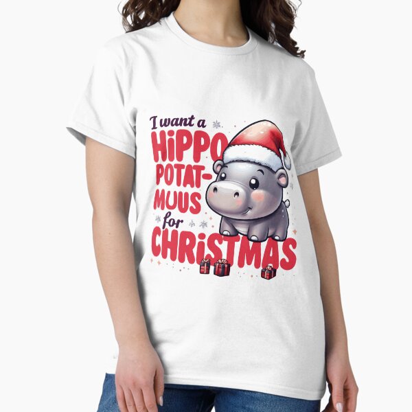 Aperçu de l'œuvre je veux un hippopotame pour Noël créée et vendue par GhoulishGaze.