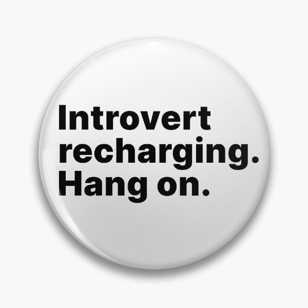 Item preview, Introvert recharging. Hang on | Black text designed and sold by ThingsOnTees.