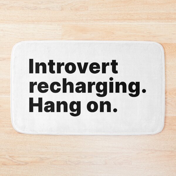 Item preview, Introvert recharging. Hang on | Black text designed and sold by ThingsOnTees.