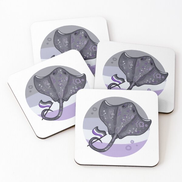 Item preview, Asexual Ace Pride Stingray Sticker Design designed and sold by EvanTheDragon.