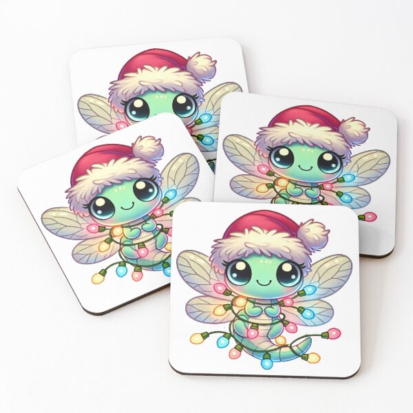 Item preview, Cute Christmas Firefly Wrapped in Festive Holiday Lights designed and sold by lubushop1.