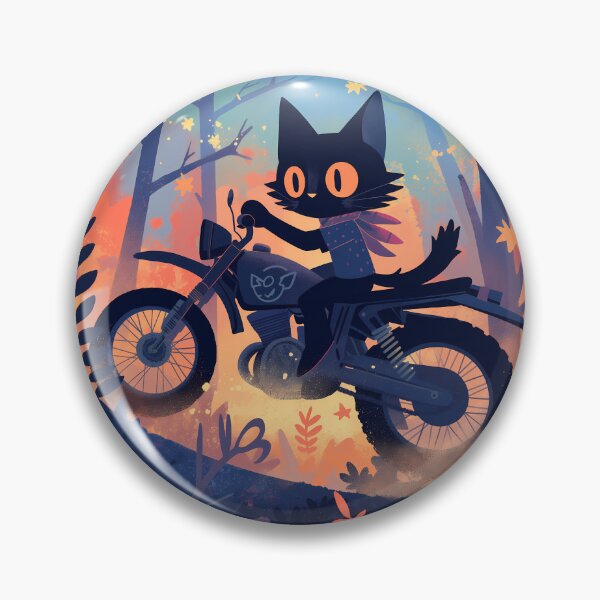Artikelvorschau, Schwarze Katze auf einem Motorrad entworfen und verkauft von WoollenLlama.
