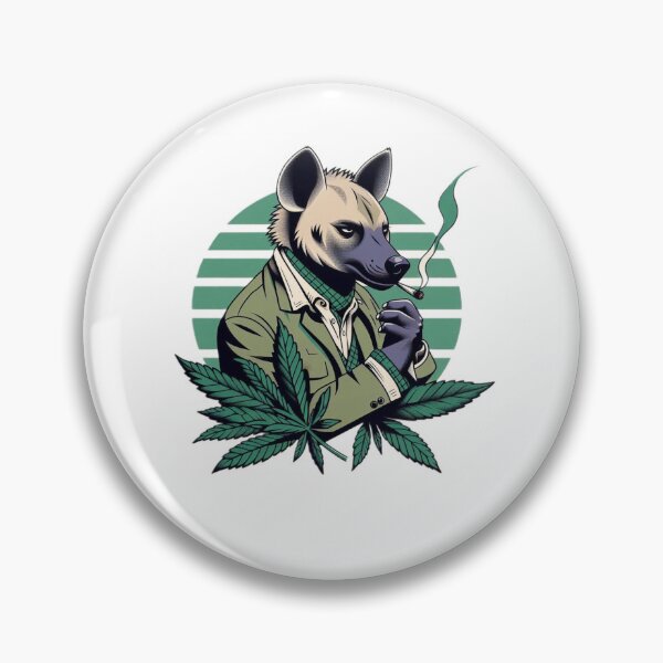 Item preview, Sophisticated Hyena Smoking a Blunt - Bold and Quirky Design designed and sold by Hungry-Murphy.