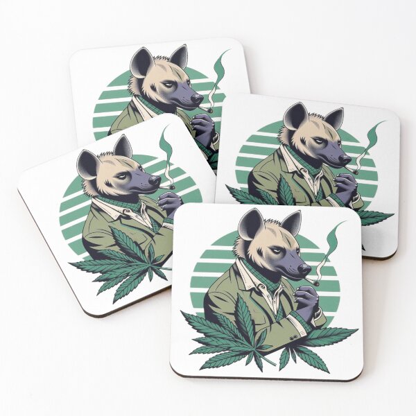 Item preview, Sophisticated Hyena Smoking a Blunt - Bold and Quirky Design designed and sold by Hungry-Murphy.