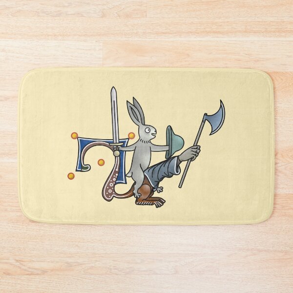 Item preview, Rabbit riding an armed manicule  designed and sold by MargiKnights.